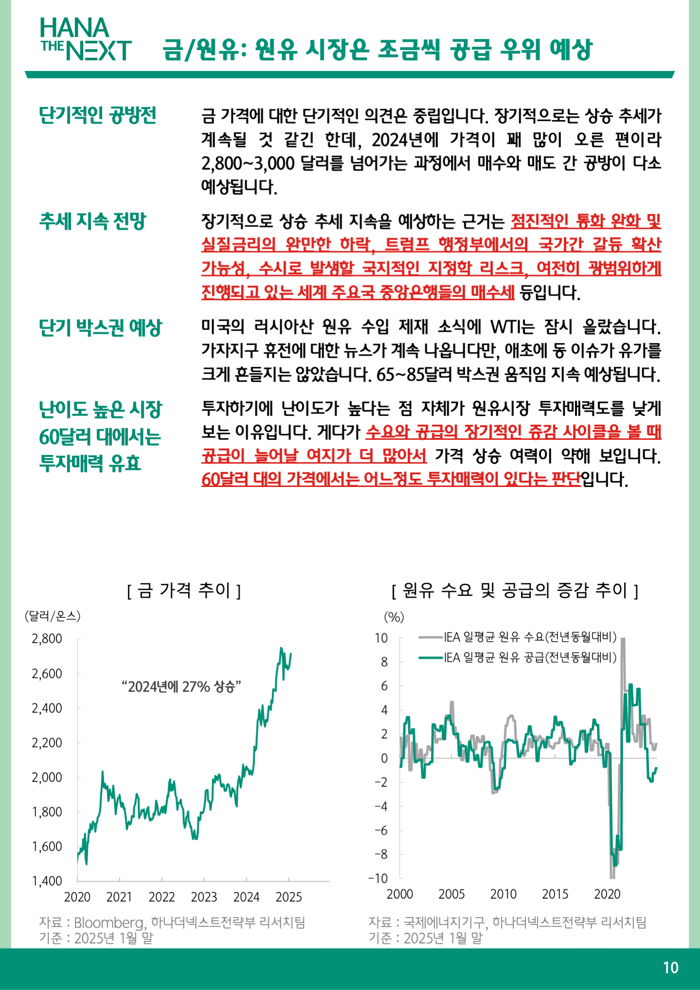 금원유:원유시장은 조금씩 공급 우위 예상상