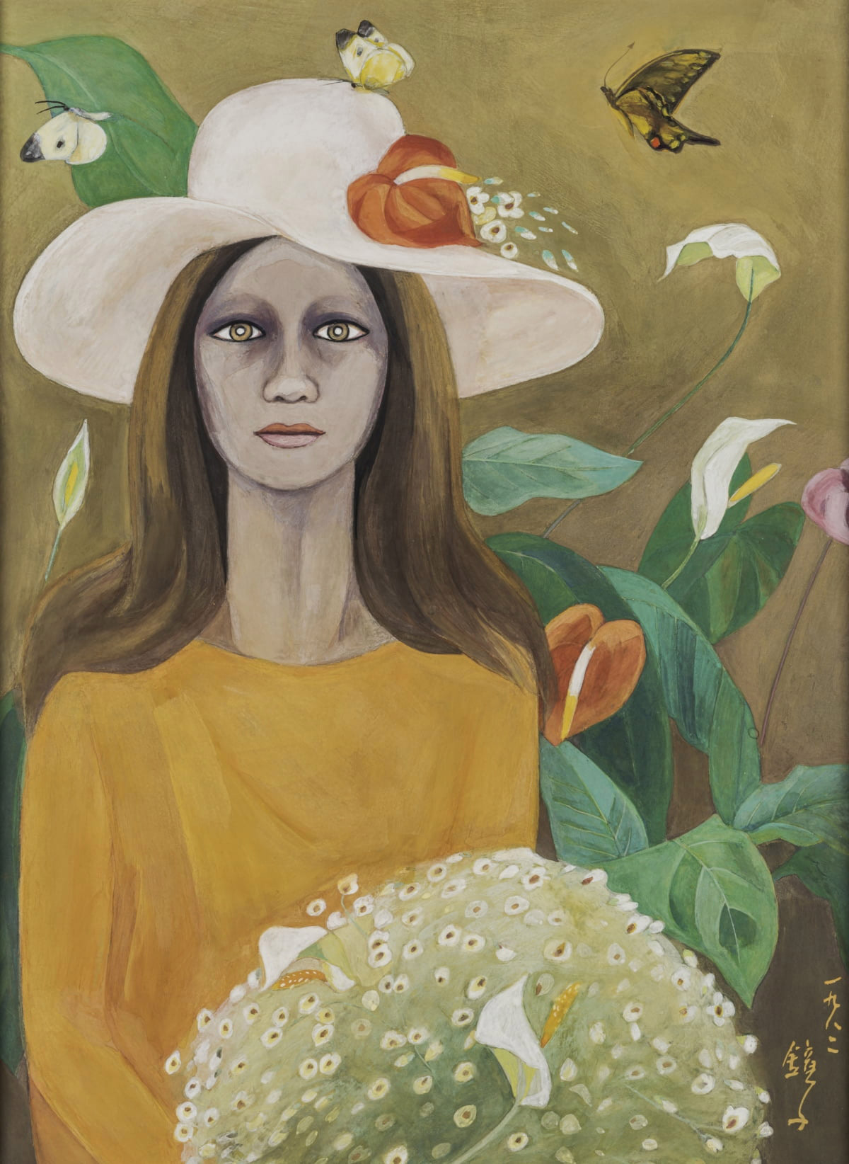 천경자, 길례언니, 1982, 종이에 채색, 46x34cm, 부국문화재단 소장