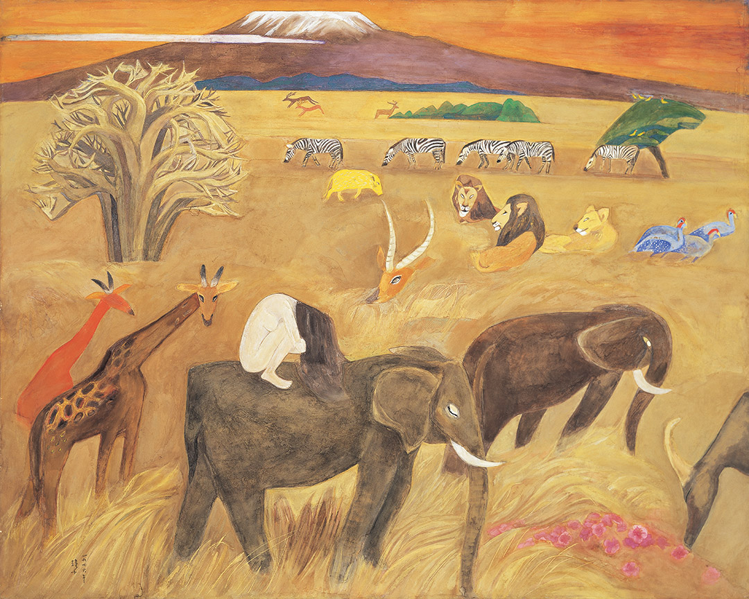 천경자, 내 슬픈 전설의 49페이지, 1976, 종이에 채색, 130x162cm, 서울미술관 소장