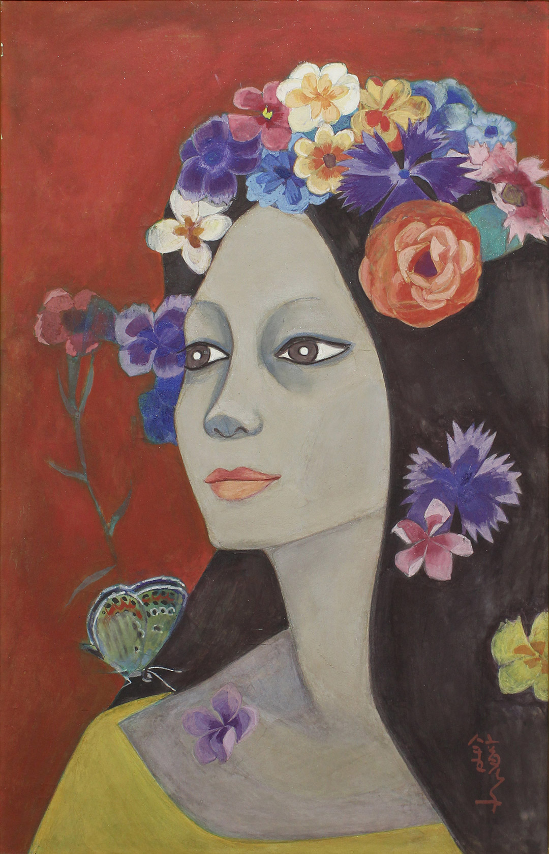 천경자, 고(孤), 1974, 종이에 채색, 385x233cm, 서울미술관 소장