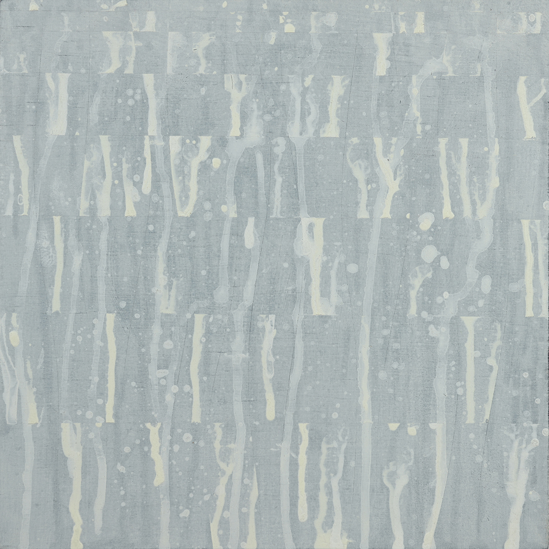 중첩/Superposition_Acrylics with mixed media on wood panel_One of 100 paintings from the series_25.4×25.4_2025