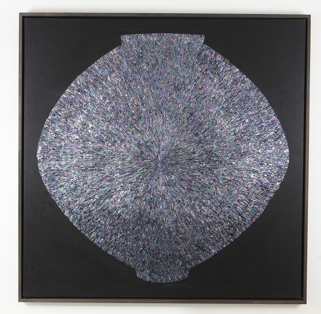 Moonjar...Holds all good things_Acrylics, Mother of Pearl_130.3cm×130.3cm_2022