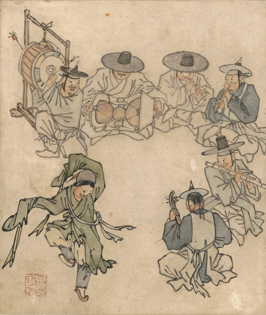 김홍도 단원풍속도첩 중 무동, 국립중앙박물관 제공