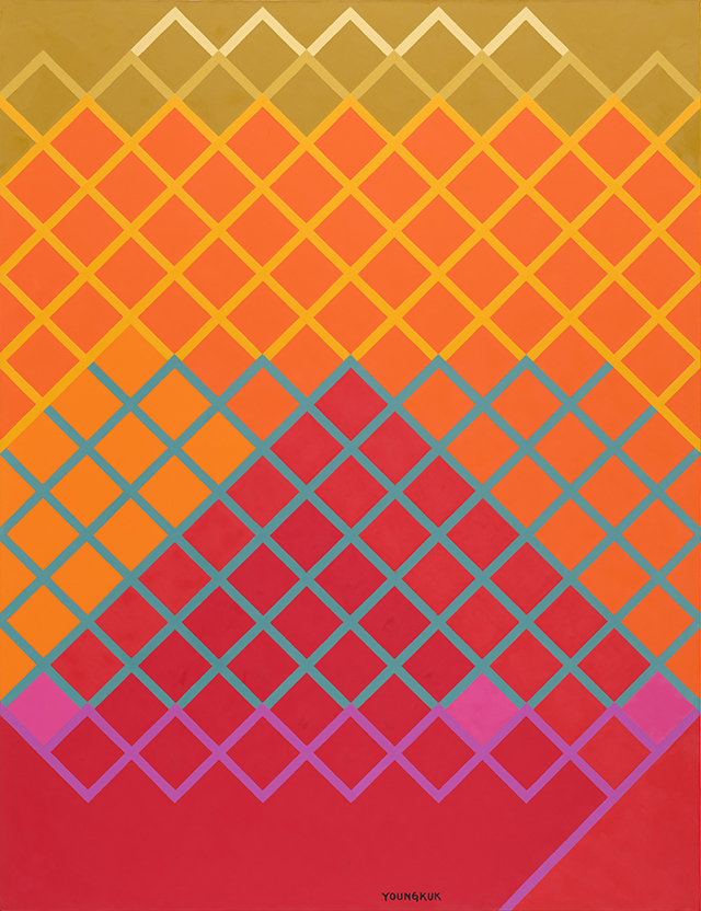 유영국, 산-Red, 1994, 캔버스에 유채, 260×200cm ⓒ유영국미술문화재단
